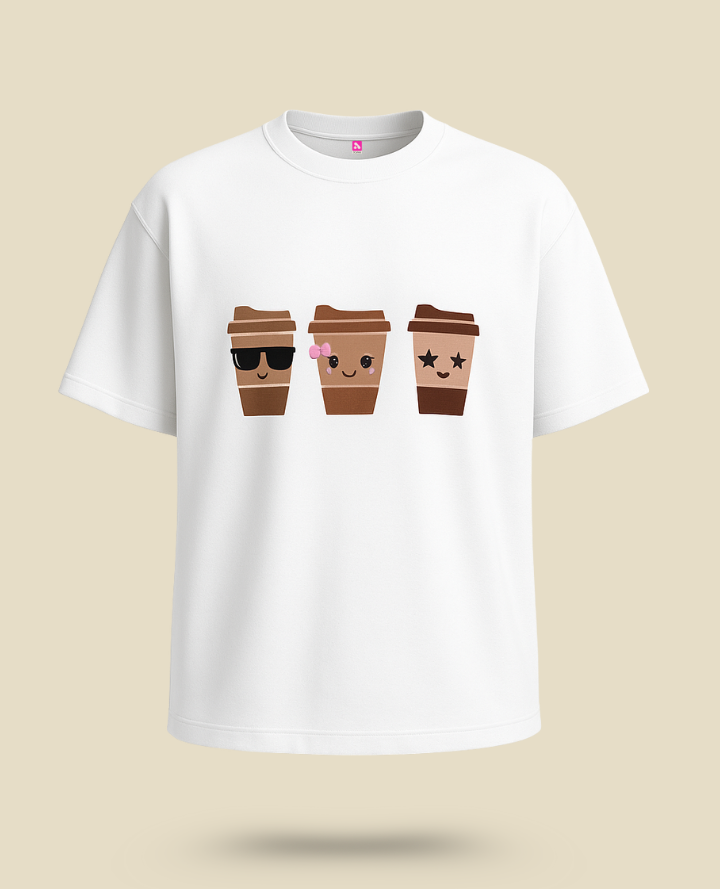 Brown Cup Comfort Tee: Coffee Theme Daily Fit