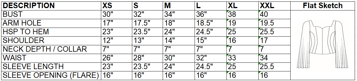 Size Chart Image