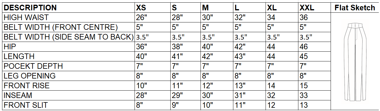 Size Chart Image