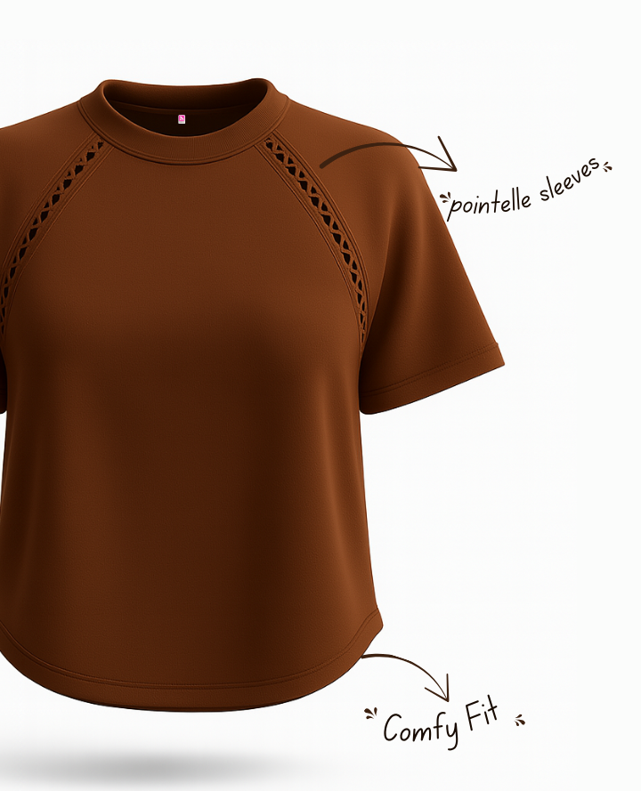 Solid Brown Tee: Simple Casual Daily Comfort