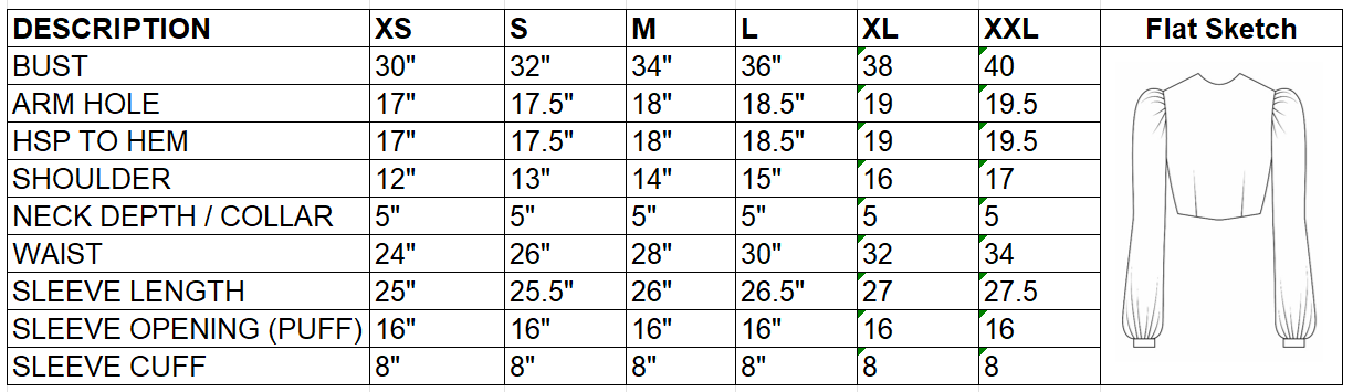 Size Chart Image