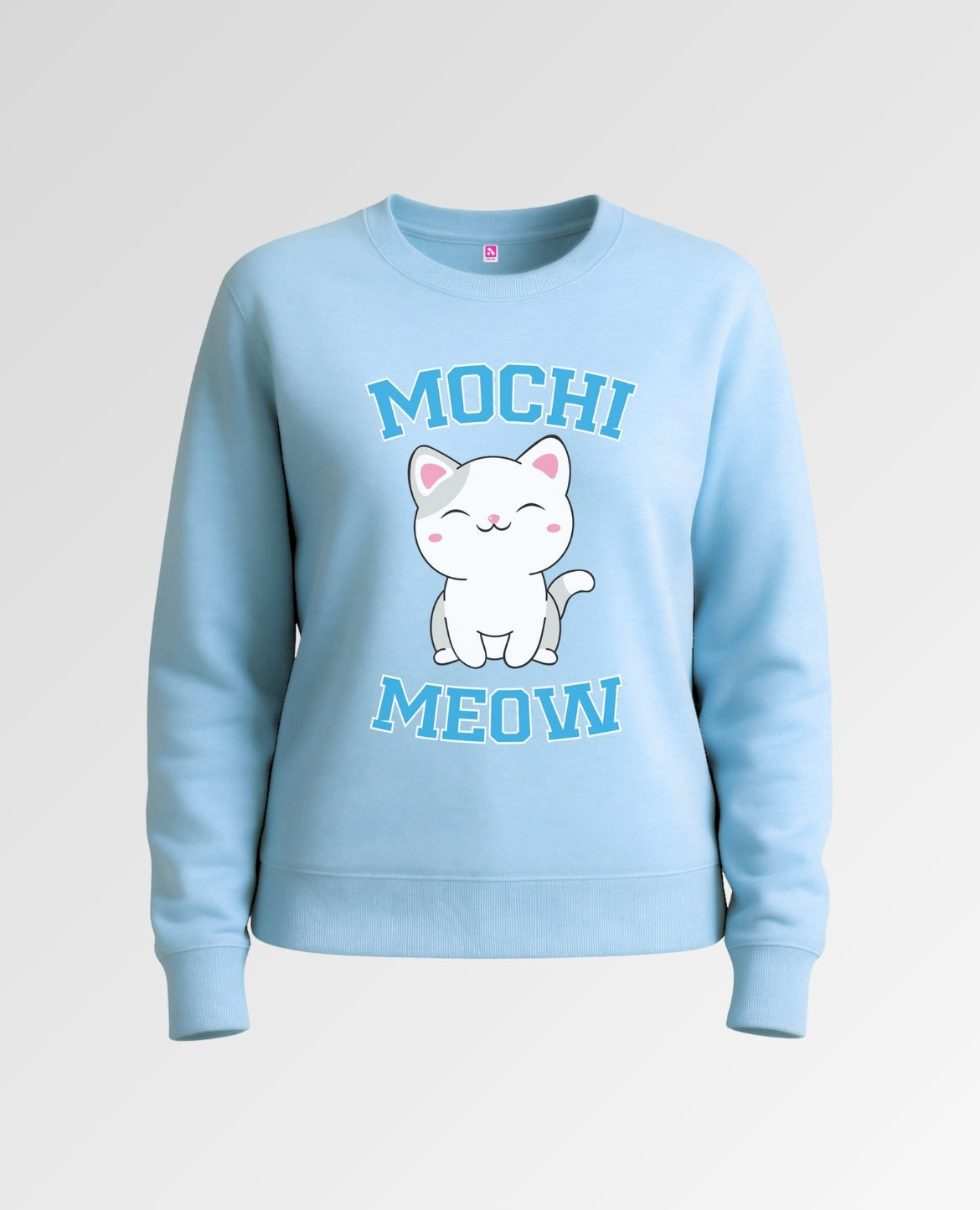 Light Blue Mochi Meow Sweat Shirt