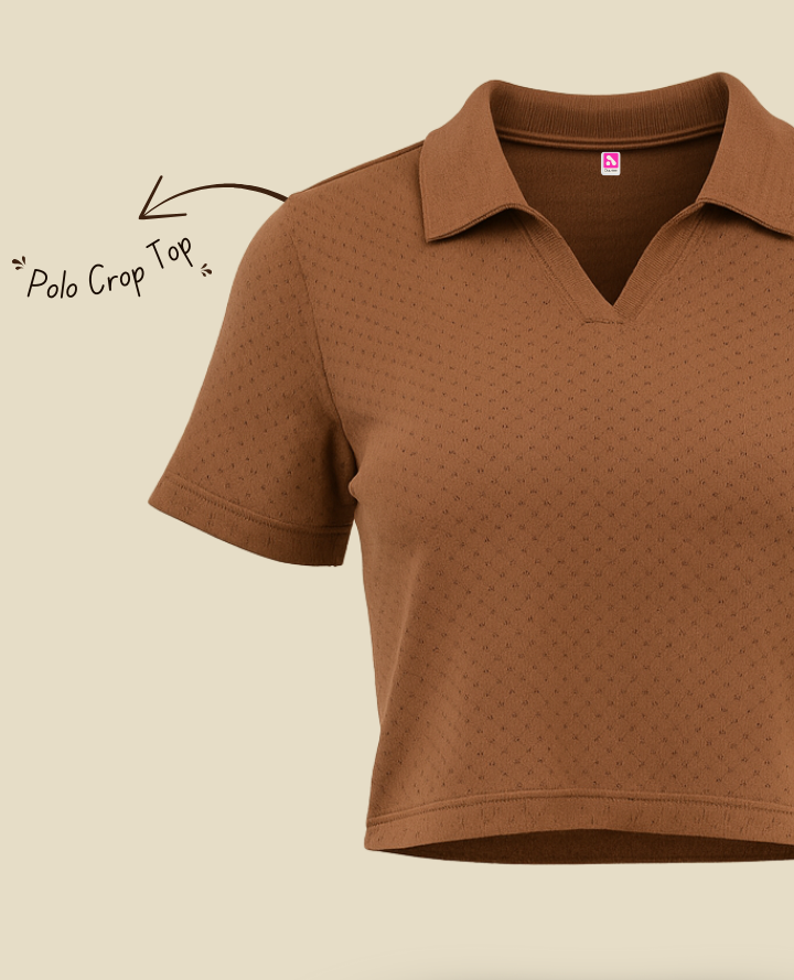 Classic Brown Polo Tee: Timeless Everyday Look