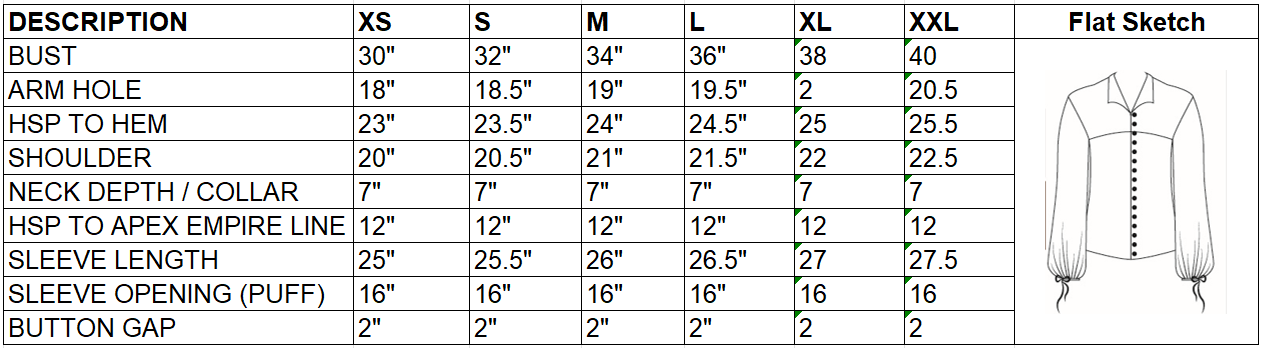 Size Chart Image