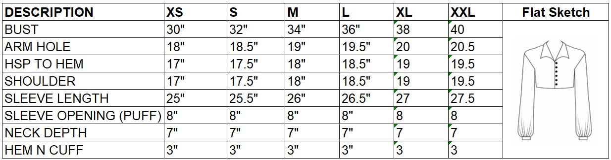 Size Chart Image