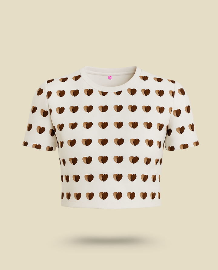 Coffee Bean Brown Crop Top: Minimal Autumn Vibe