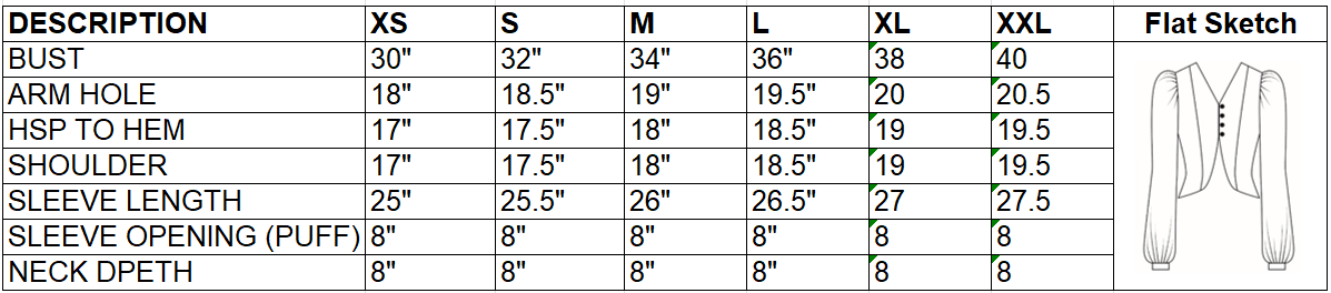 Size Chart Image