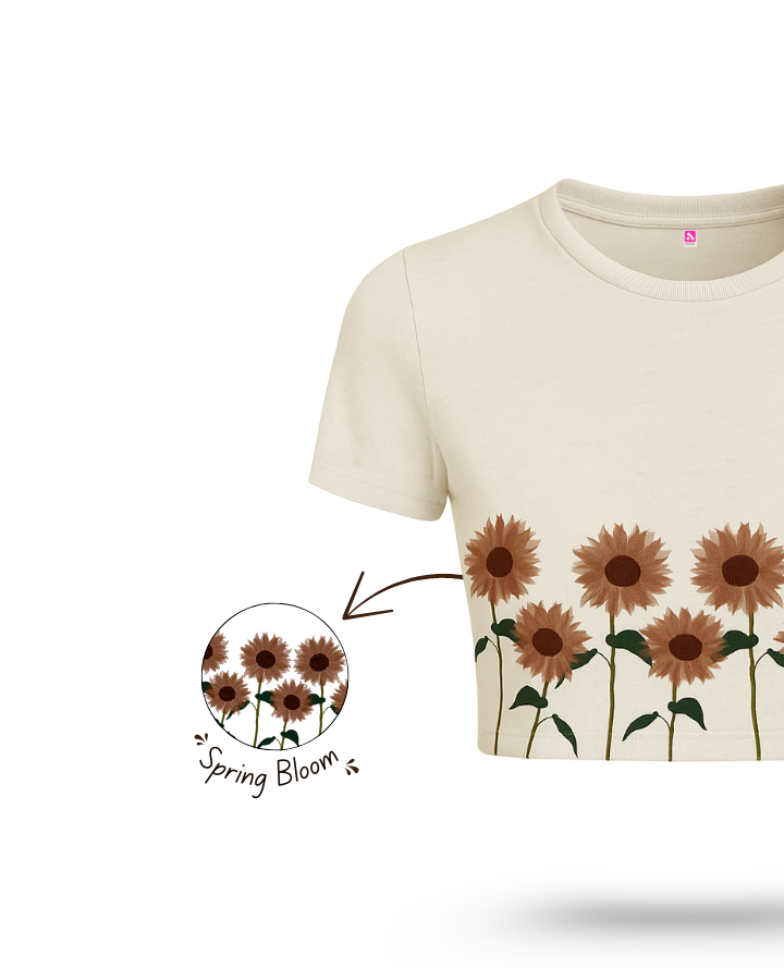 Sunflower Brown Crop Top: Brunch Fit For Spring Vibes