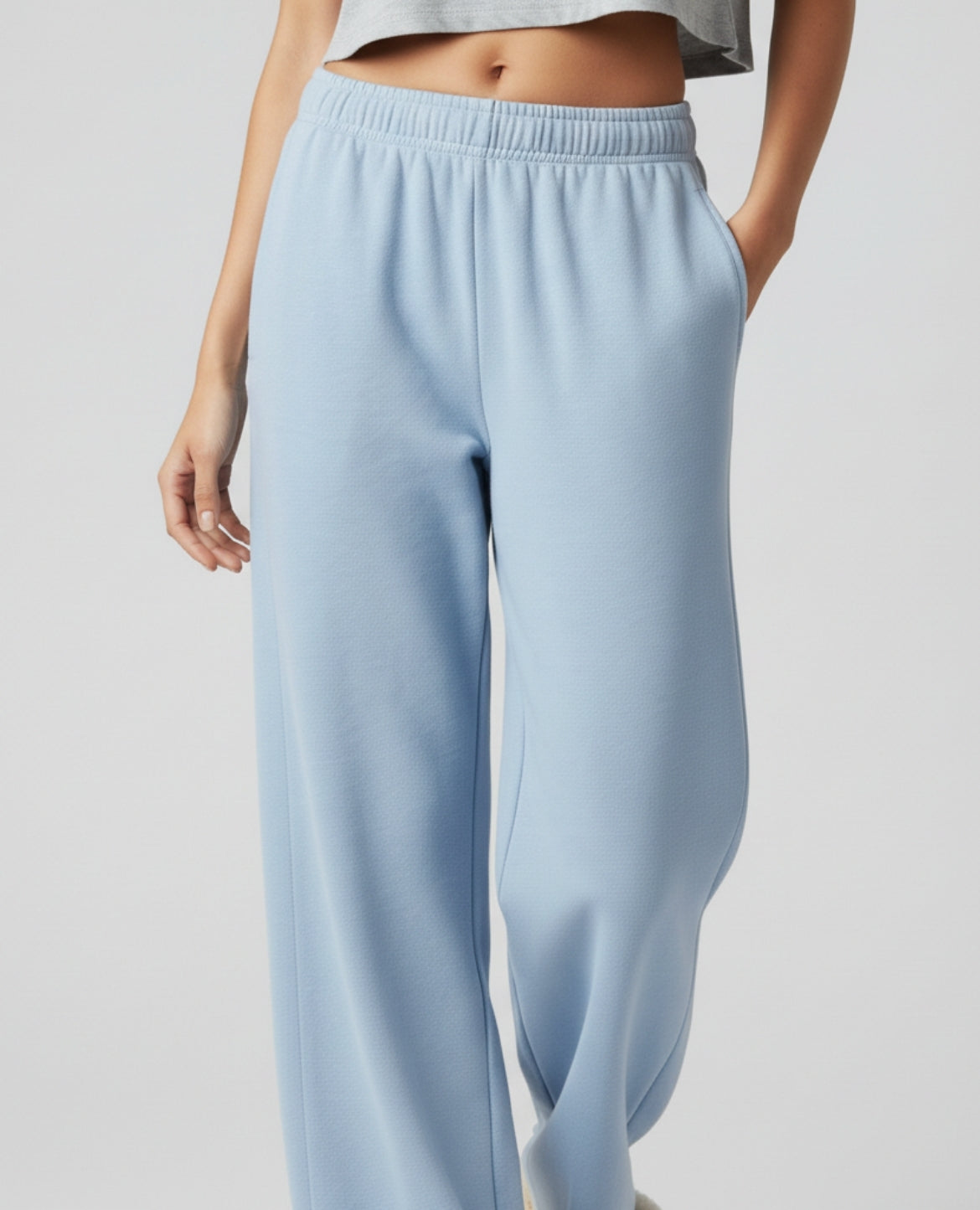 The Live-in Luxe Fleece Pants : Calm Light Blue