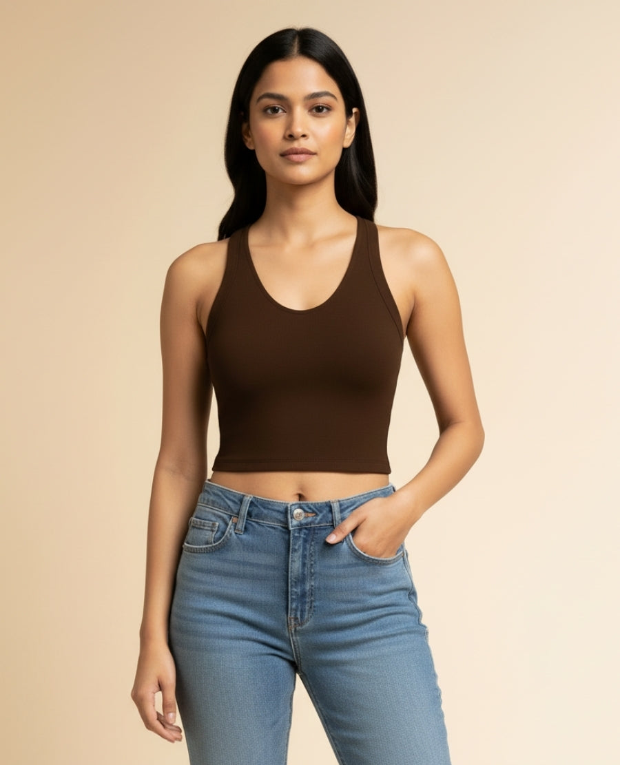 The Espresso Shot Top : Deep Mocha Brown