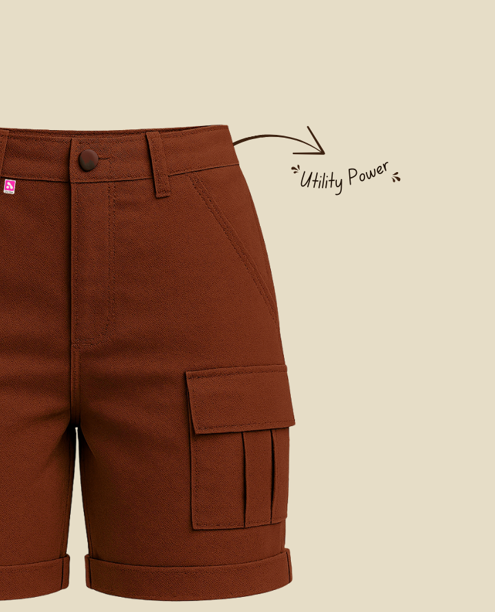 Brown Cargo Shorts