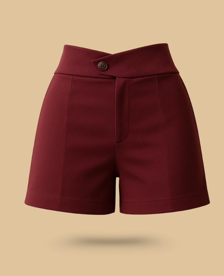Classy Straight Edge Brown Shorts: Old Money Vibes
