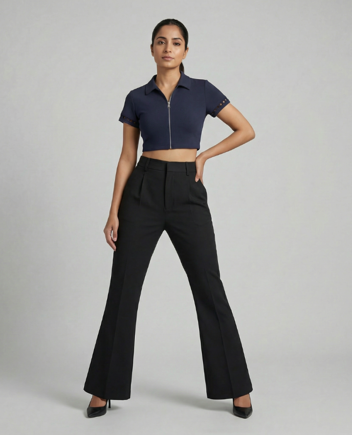 Flare Play Power Pants : Black