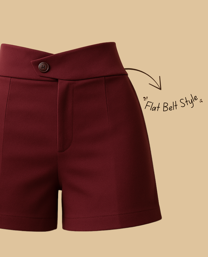 Classy Straight Edge Brown Shorts: Old Money Vibes