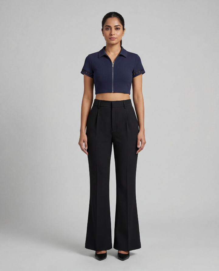 Flare Play Power Pants : Black