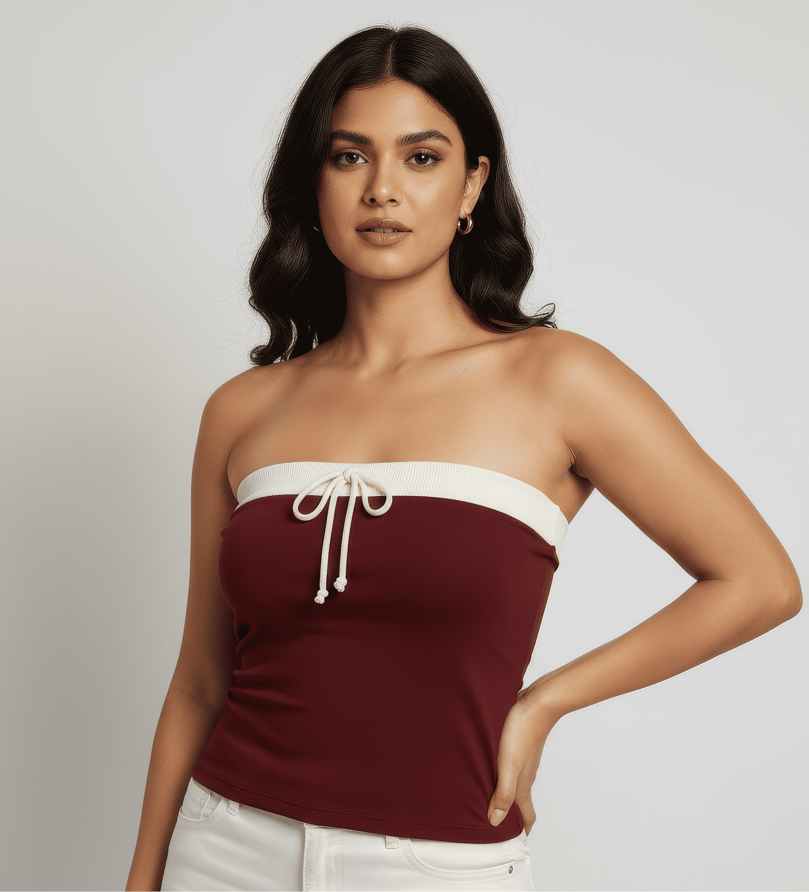 Cheery Cream Tube Top