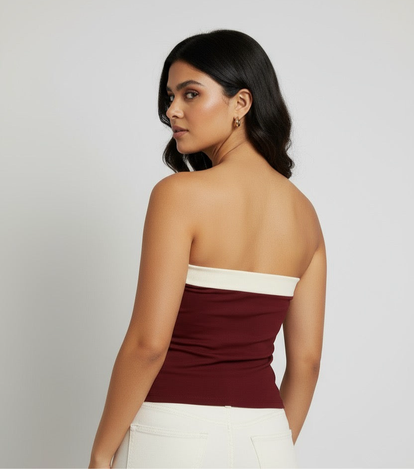 Cheery Cream Tube Top