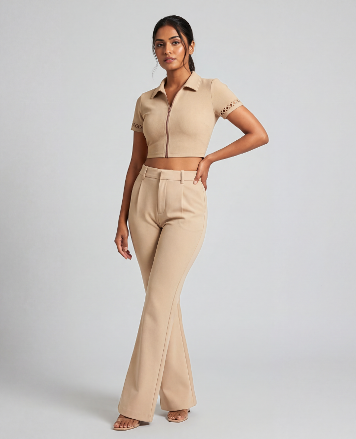 Flare Play Power Beige Pants