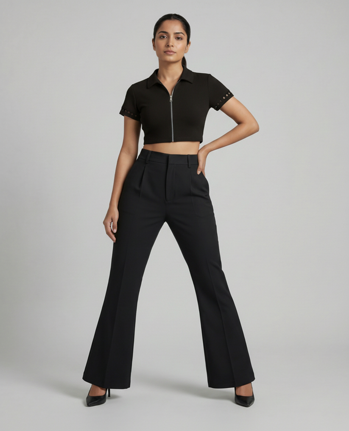 Flare Play Power Black Pants