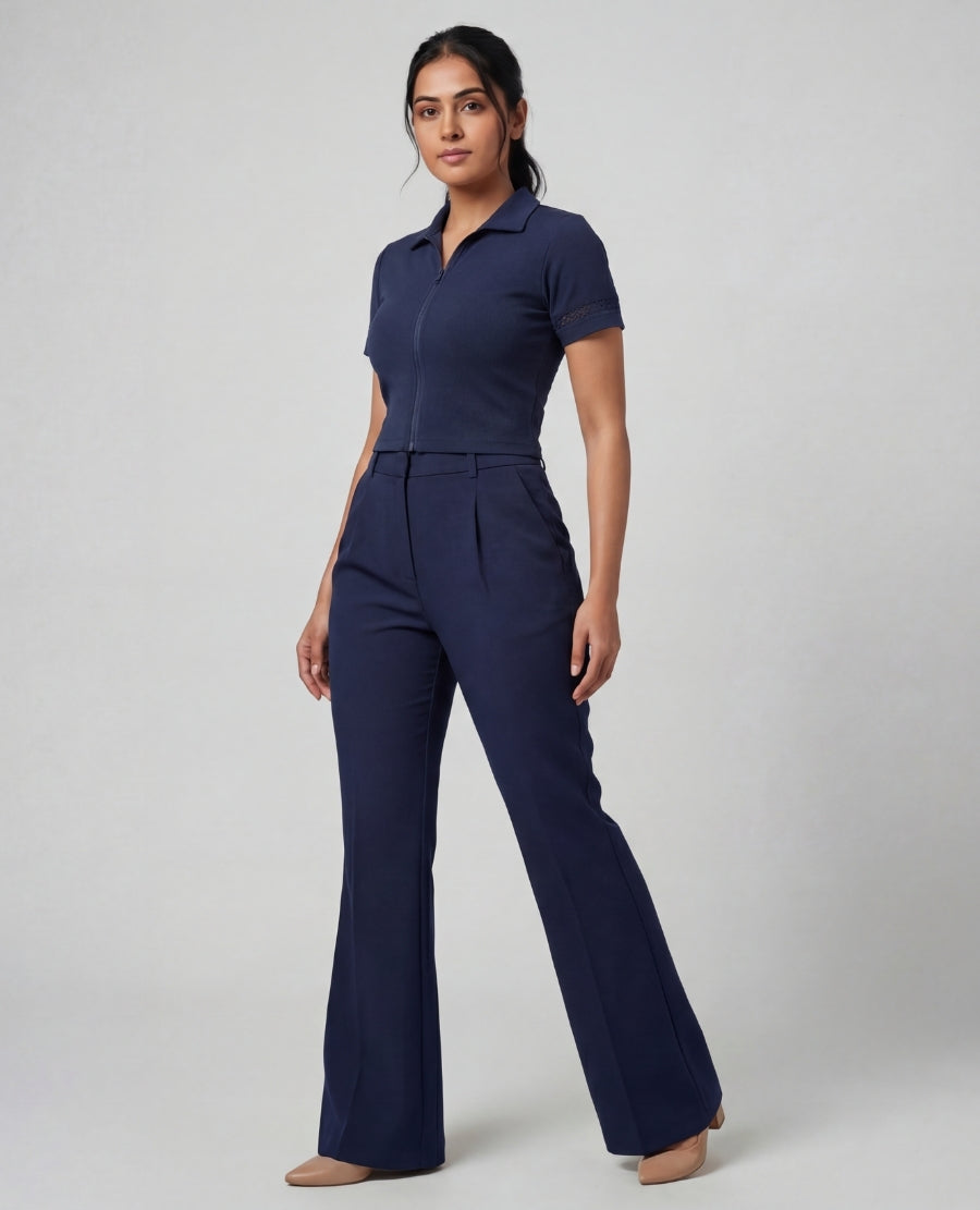 Flare Play Power Navy Pants