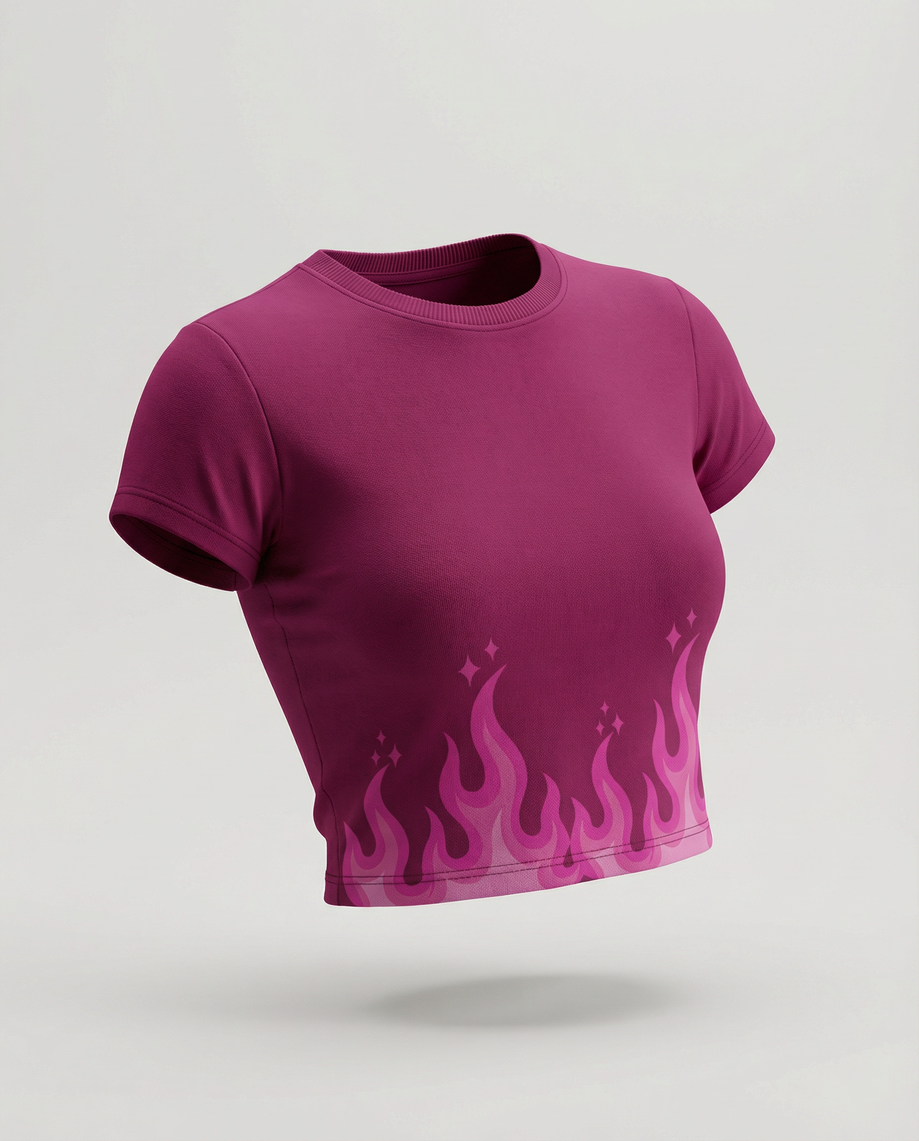 The Feminine Fire Crop Tee