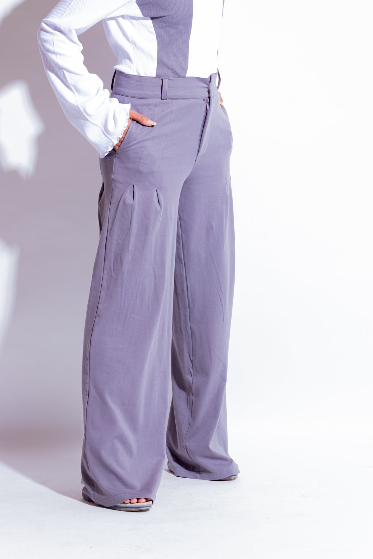 Dautee High-waisted flare pants - Grey