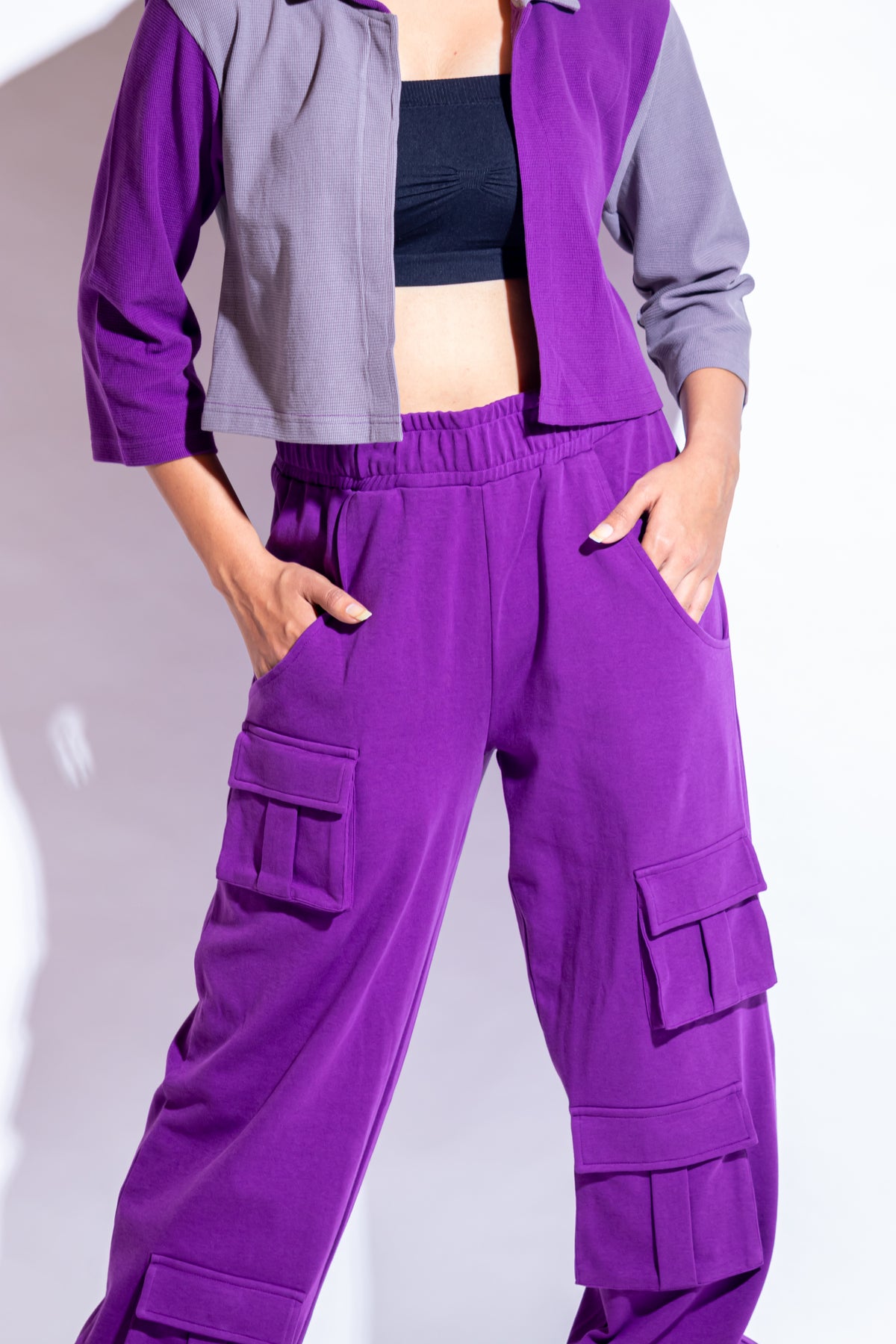 Dautee Cargo Comfort Joggers - Violet