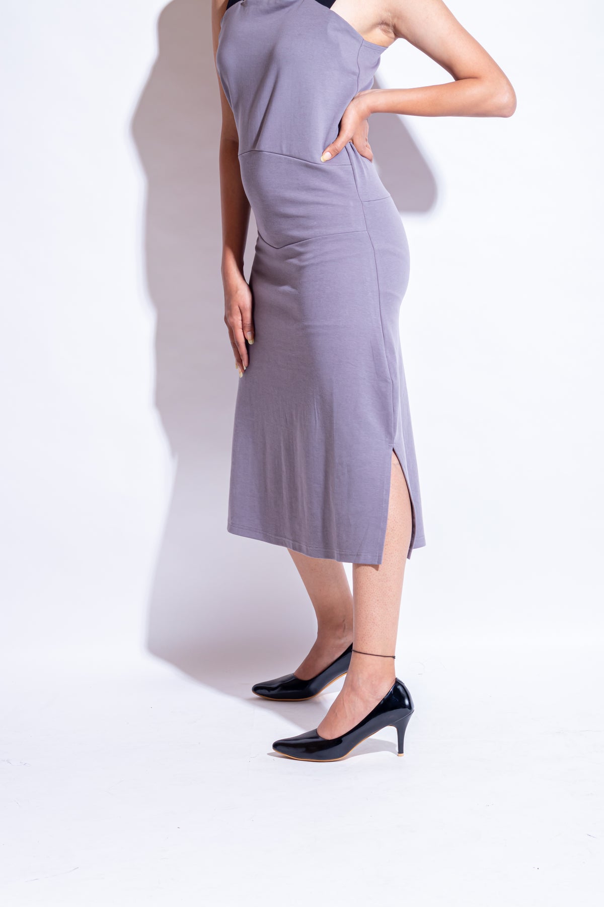 Dautee Inverted U Elegance Dress - Grey