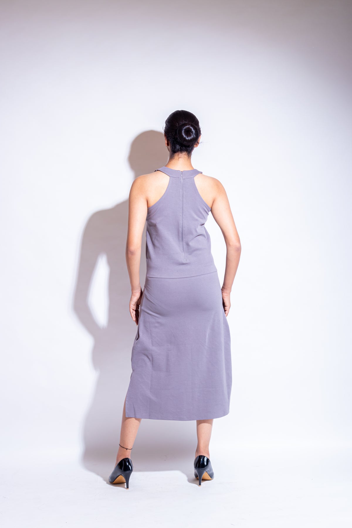 Dautee Inverted U Elegance Dress - Grey