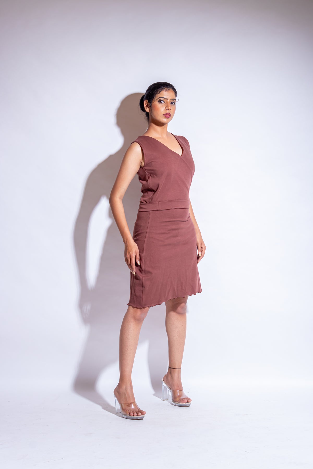 Dautee Classic wrap dress - Brown