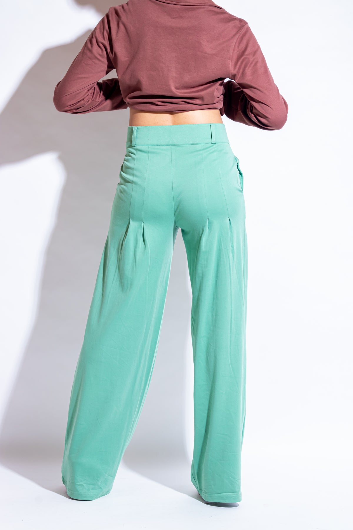 Dautee High-waisted flare pants - Green