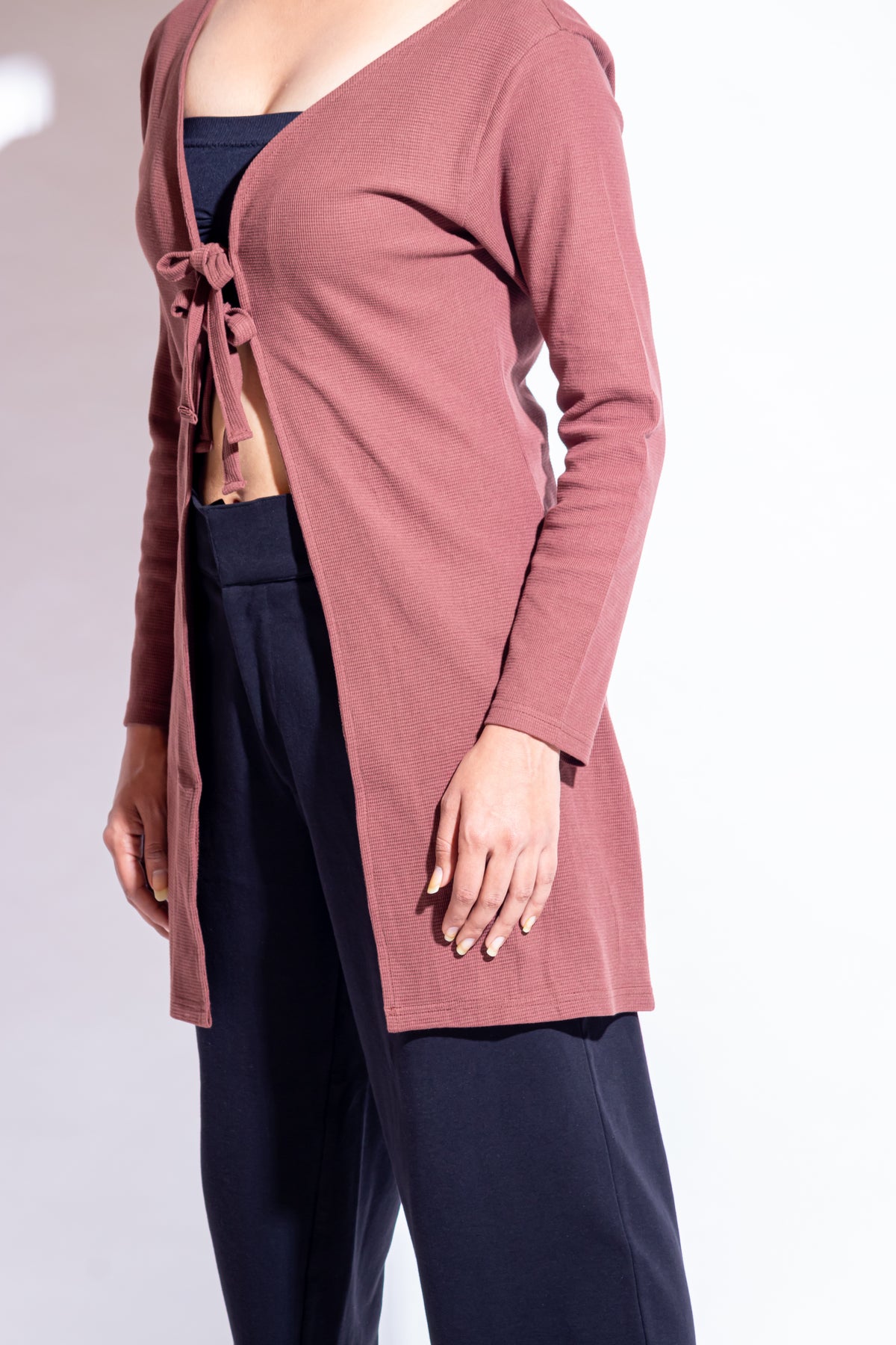 Dautee Classic Long classic Cardigan - Brown