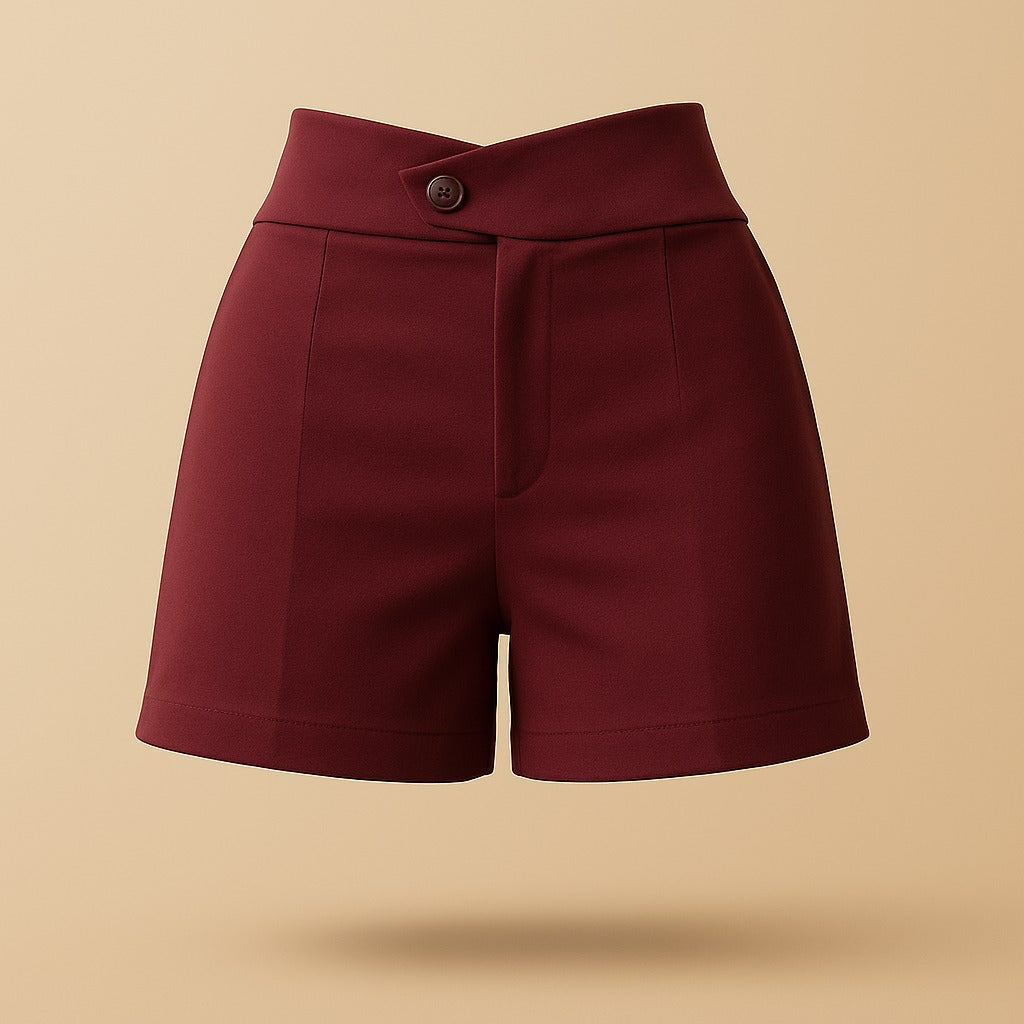 Classy Straight Edge Brown Shorts: Old Money Vibes
